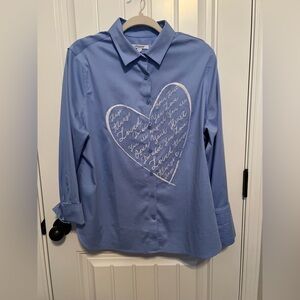 Chico's Light Blue LOVE Shirt